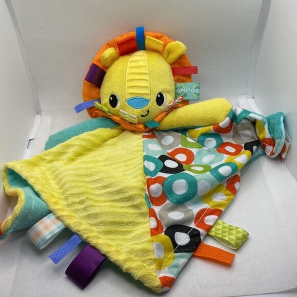Bright Starts Taggies Lion Lovey 14” Security Blanket Baby Stuffed Toy Infant - Picture 7 of 11
